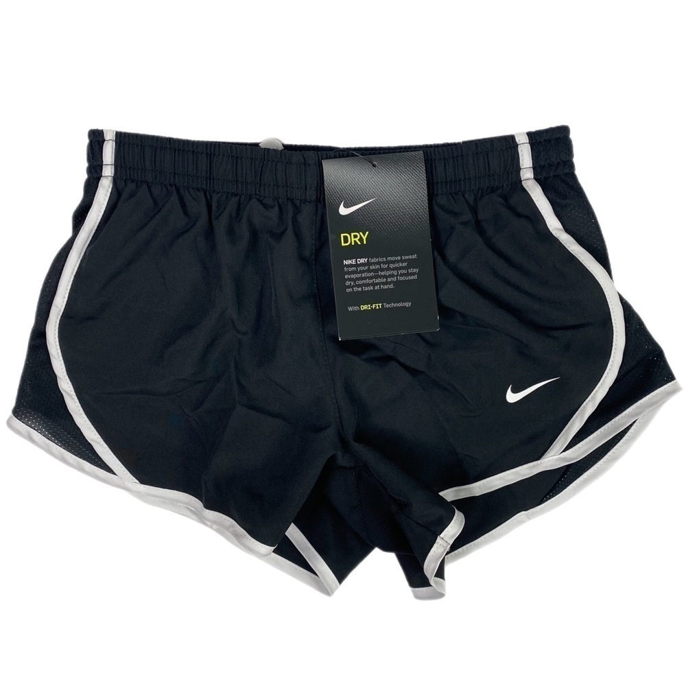 Nike Kids' Dry Tempo Running Shorts in 010 Black/white Size XS Athletic Sports